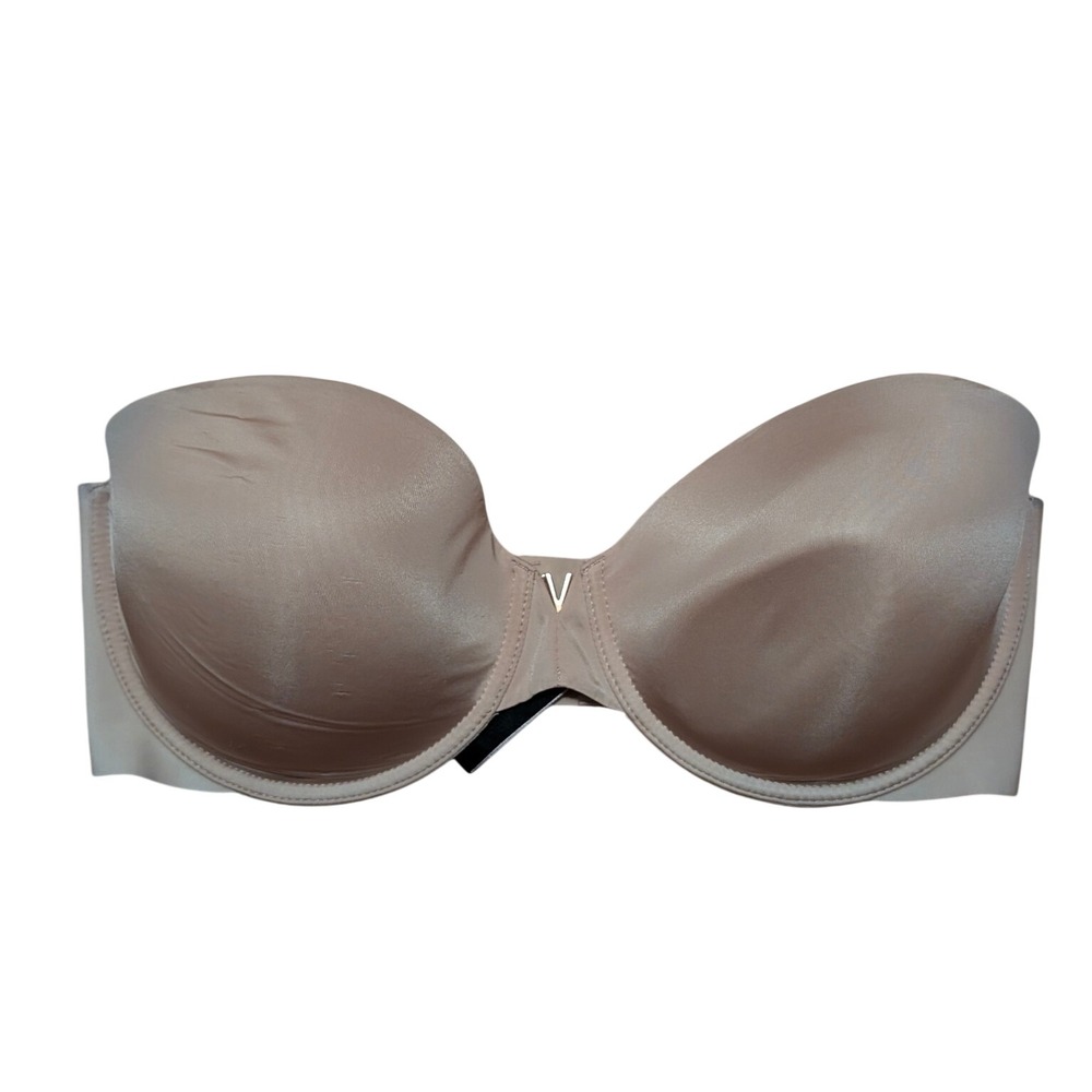 Victoria's Secret Very Sexy Strapless Push Up Bra Tan Nude 38D 373089-DJ5